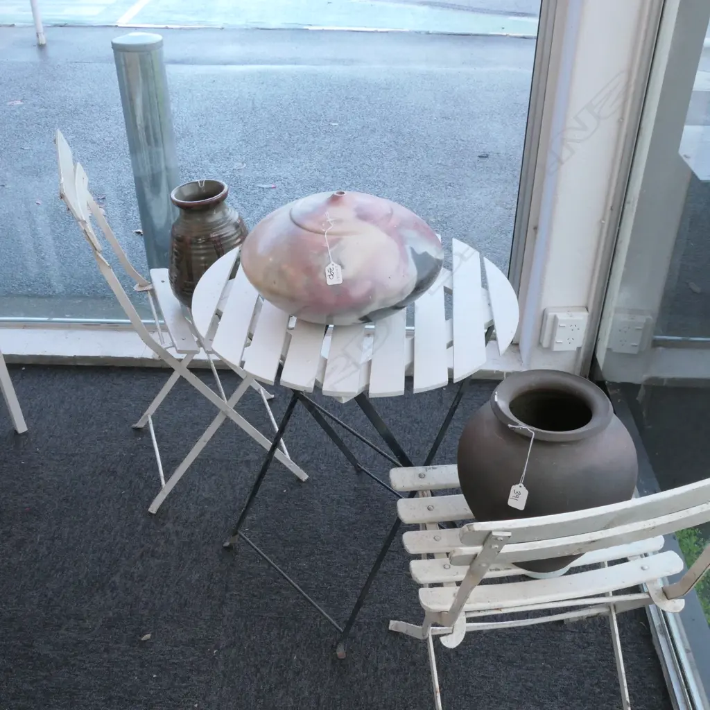 FRENCH CAFE STYLE TABLE AND CHAIRS Image 1++