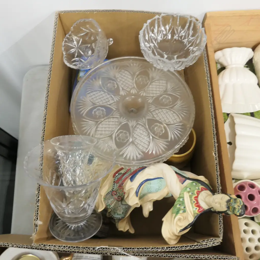 LOT ASST CRYSTAL /ORIENTAL / FIGURE /BUTTER DISH ETC Image 1++