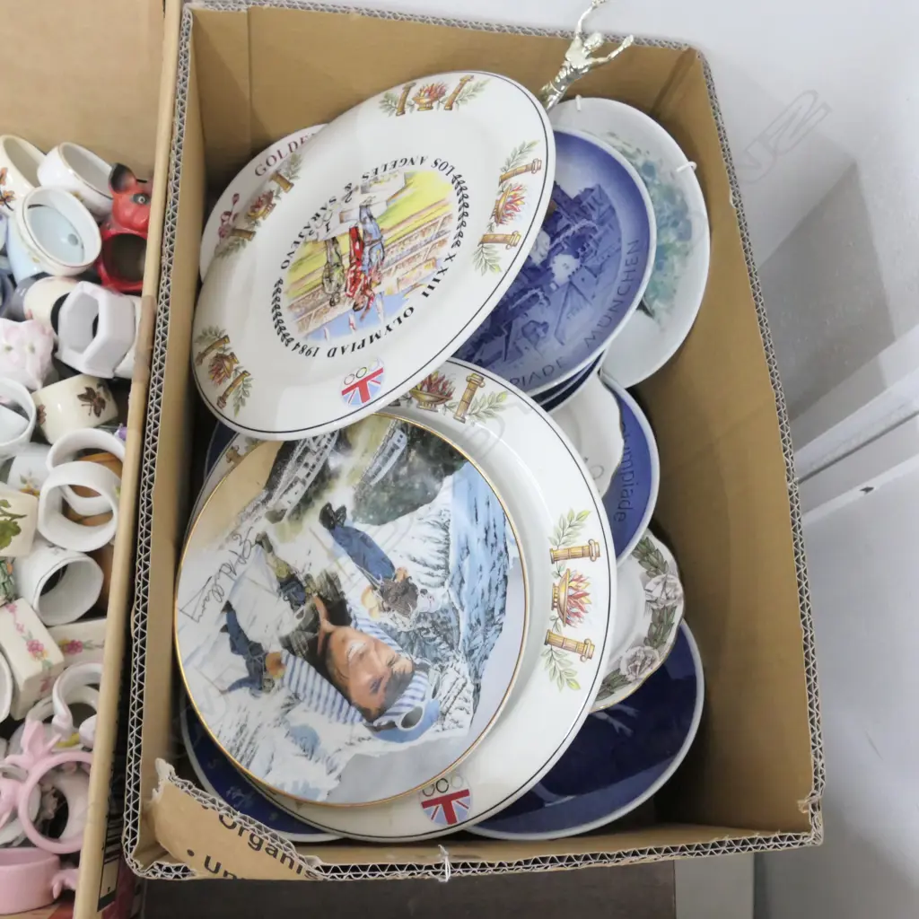 LOT ASST OLYMPIC COMMEMORATIVE PLATES R/COPENHAGEN ETC Image 1++