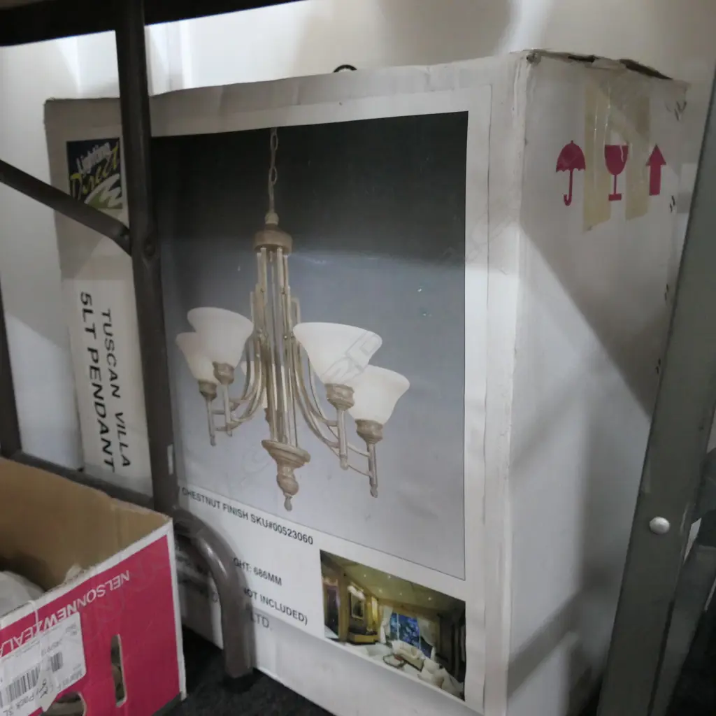 5 LIGHT 'TUSCAN VILLA' CHANDELIER 690MM H 660MM DIA Image 1++