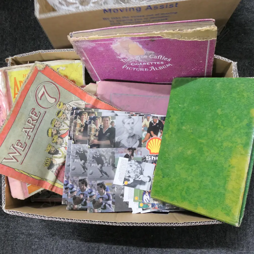 ASST VINTAGE NEWSPAPERS /CIGARETTE CARDS/ RUGBY ETC Image 1++