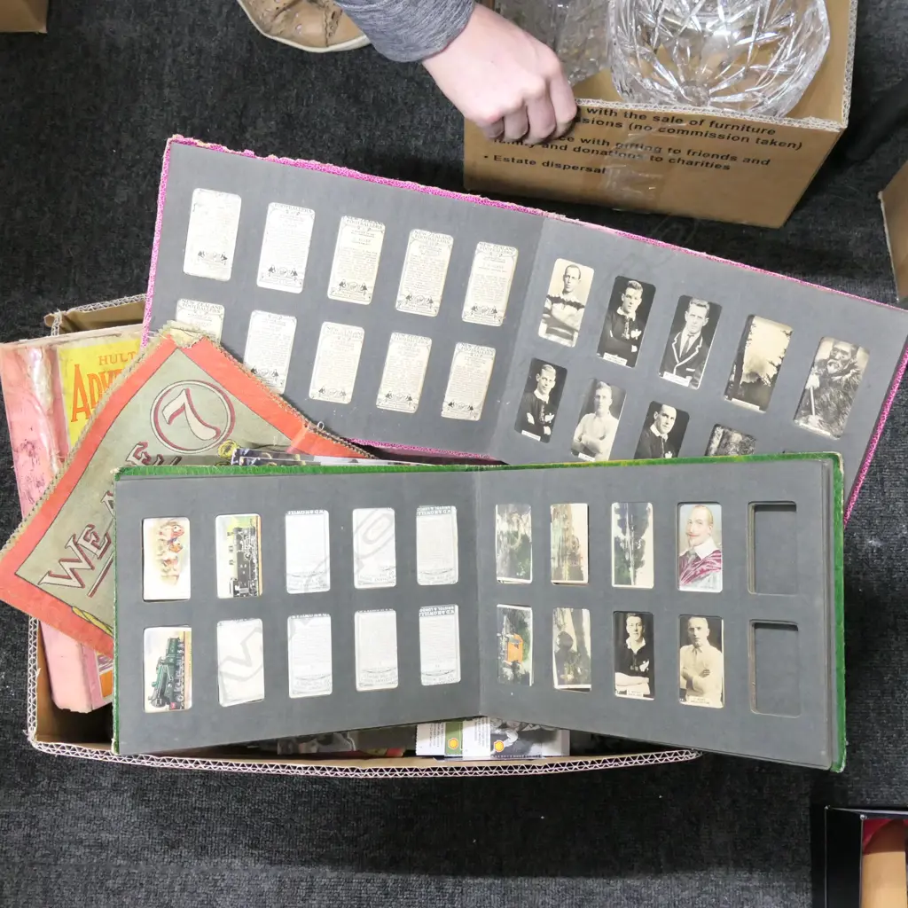 ASST VINTAGE NEWSPAPERS /CIGARETTE CARDS/ RUGBY ETC Image 1++