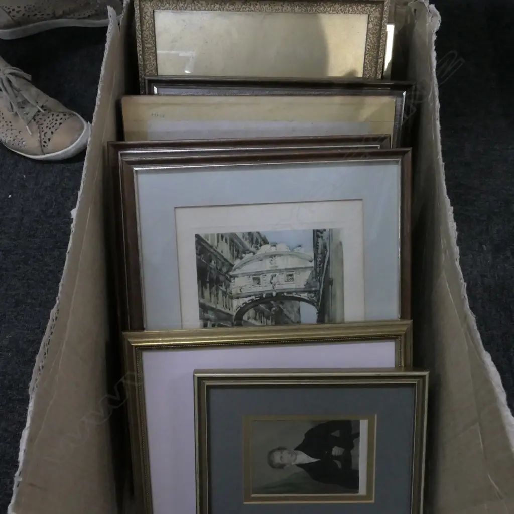 13 FRAMED ART WORKS: 3 STITCHED + BAXTER PRINT... Image 1++