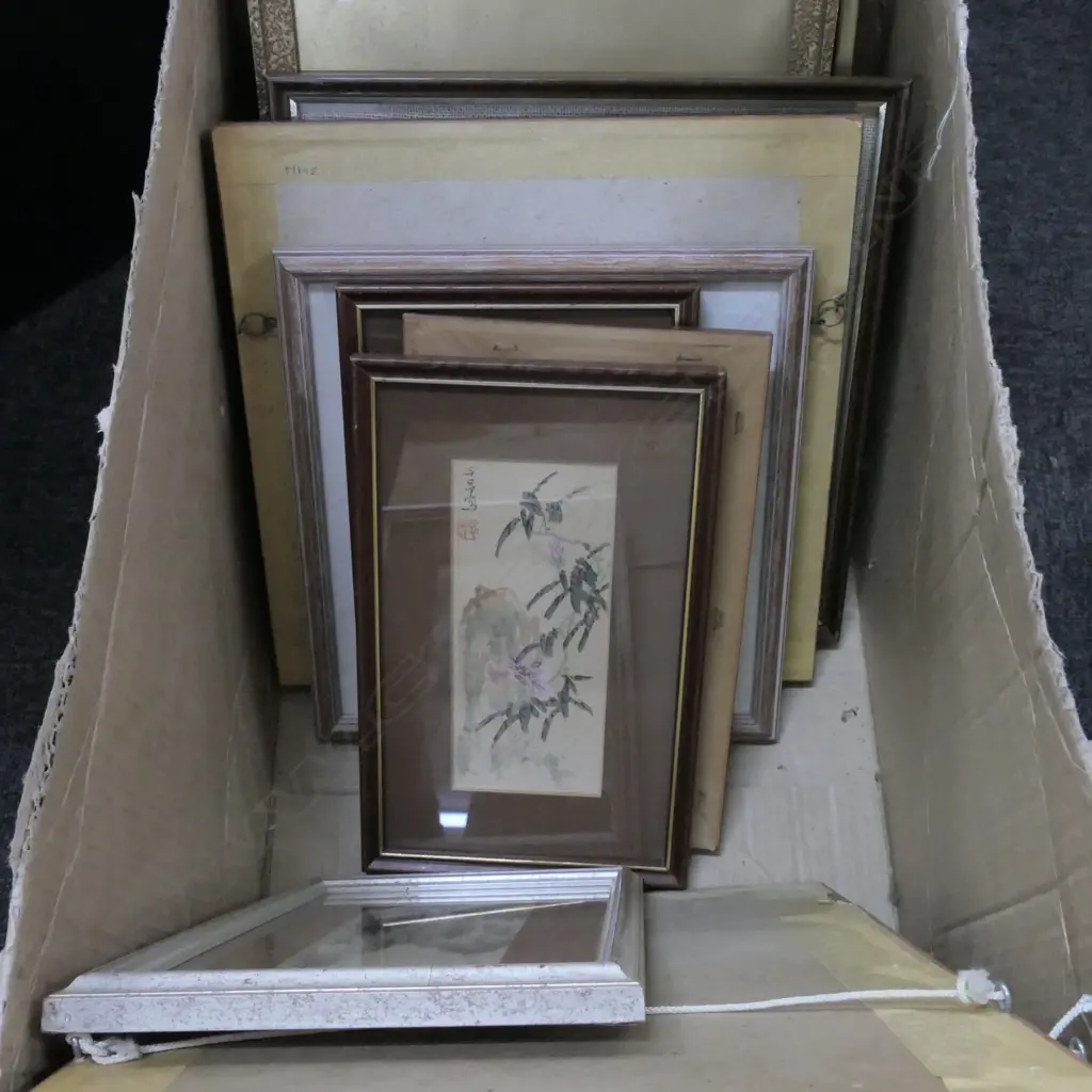 13 FRAMED ART WORKS: 3 STITCHED + BAXTER PRINT... Image 1++