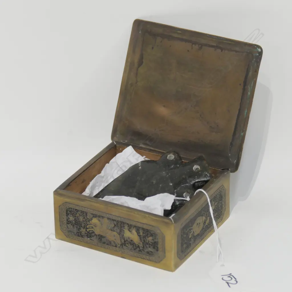 BRASS TIN AND COPY OF EARLY ARROWHEAD Image 1++