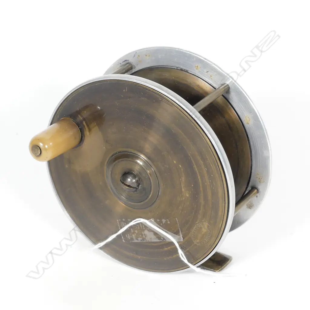EARLY 20THC BRASS 3¾" GRAHAM & CO FLY FISHING REEL Image 1++