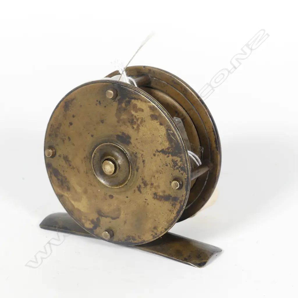 LATE 19THC ALL BRASS 2½" FLY REEL... Image 1++