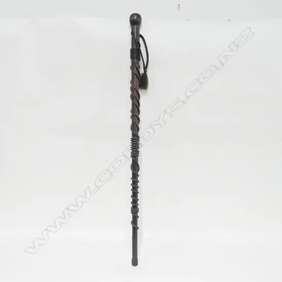 WALKING STICK WITH PAUA INLAY