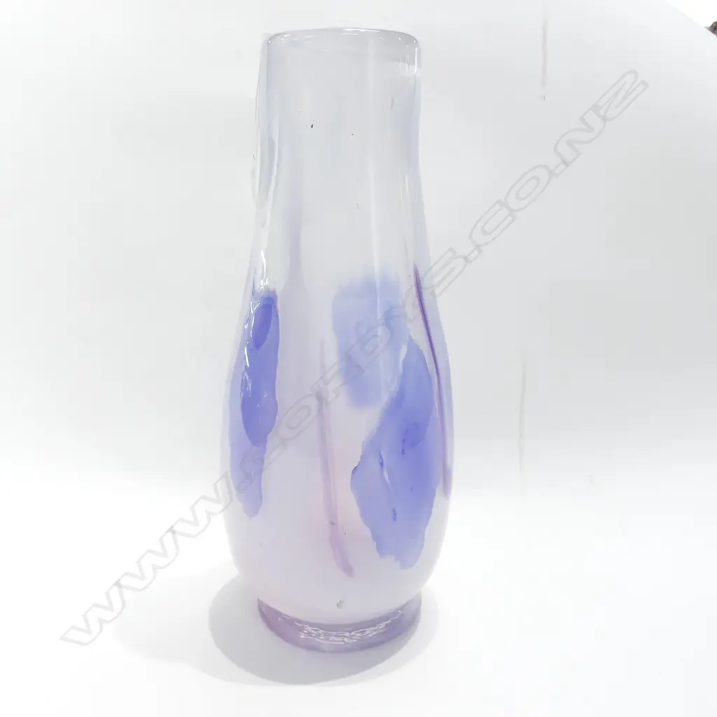 PETER VIESNIK GLASS VASE PURPLE RED CLEAR TONES Image 1++