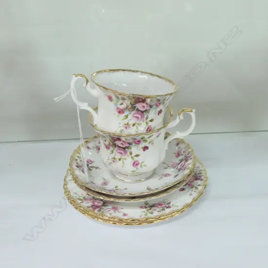 6 PCES ROYAL ALBERT 'COTTAGE GARDEN' TWO TRIOS