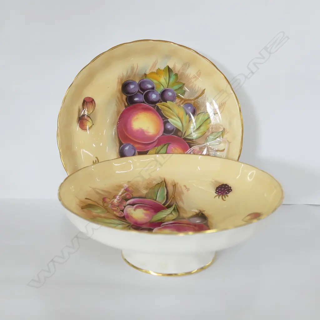 AYNSLEY ORCHID GOLD COMPORT + DISH D 150 MM Image 1++