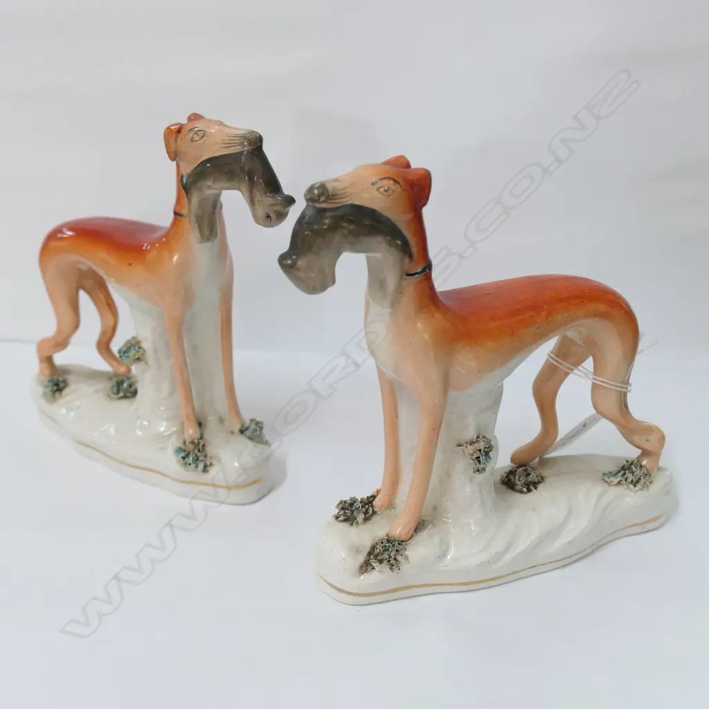 PAIR OF STAFFORDSHIRE DOGS 150MM H Image 1++