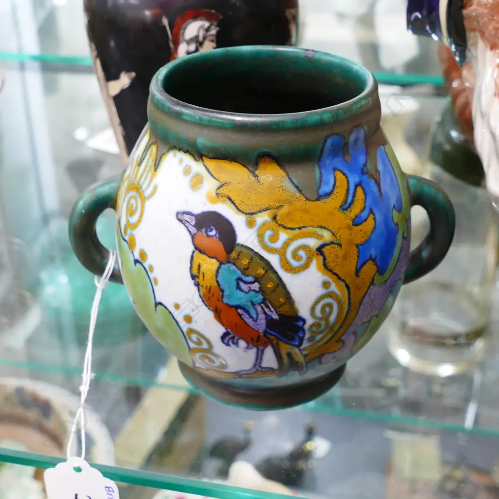 SM HAND PAINTED GOUDA VASE - SIGNED  Image 1++