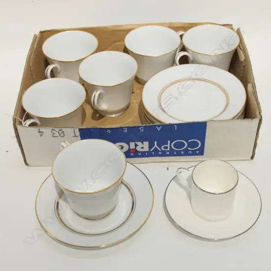 12 PCE NORITAKE TEA SET AND COFFEE CUP