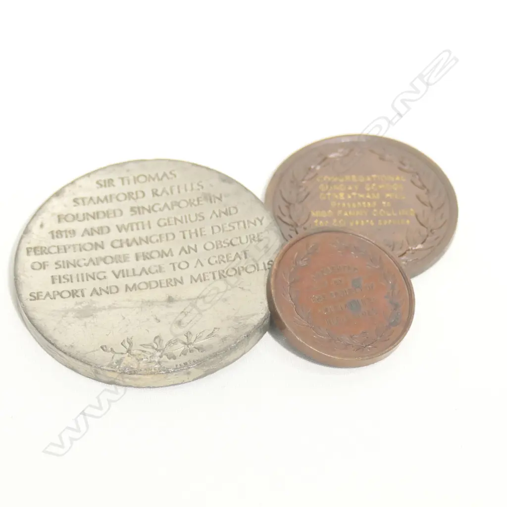 4 ASST MEDALLIONS/BELL MEDAL/RAFFLED ETC  Image 1++