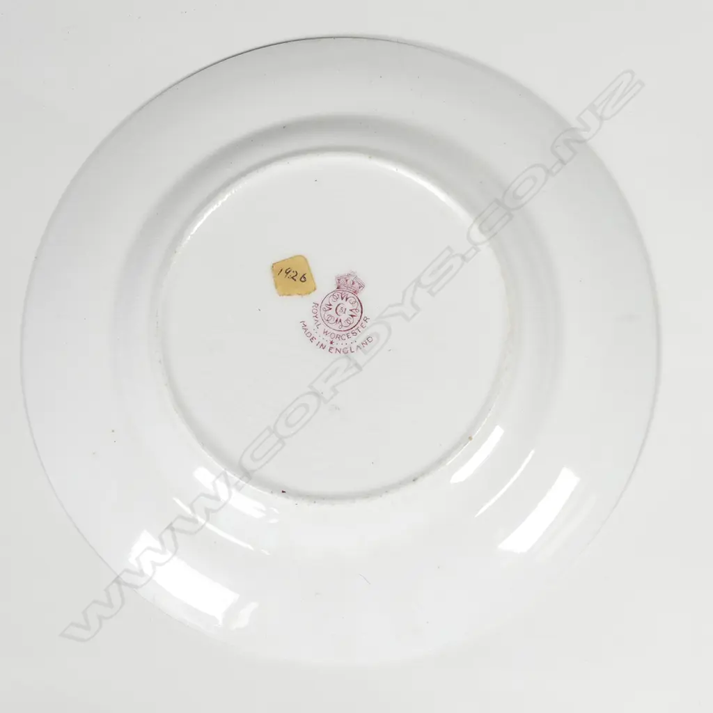 R. WORCESTER FRUIT SIDE PLATE SIGNED H. EVERETT 1926 Professional Restoration Image 1++