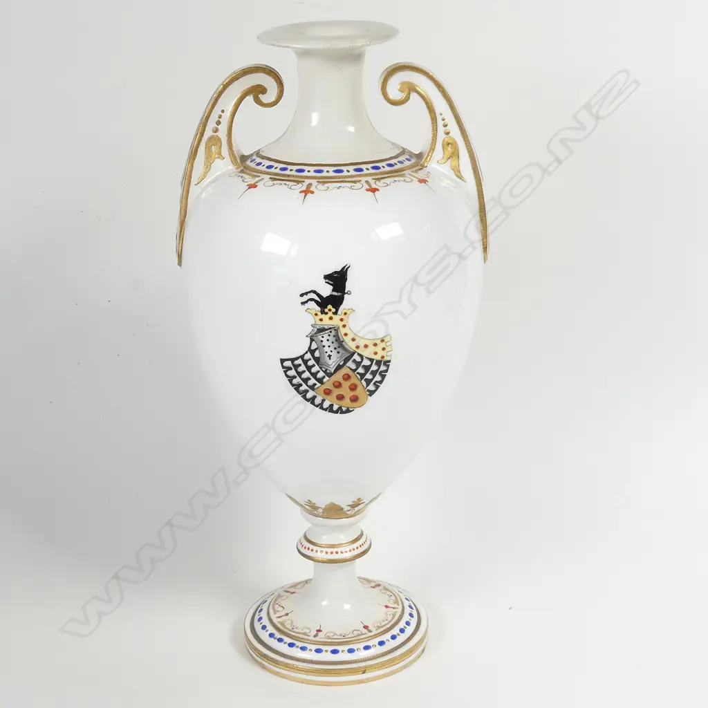 R. WORCESTER TWO HANDLED URN VASE KERR & BURNS Professional Repair H.210mm Image 1++
