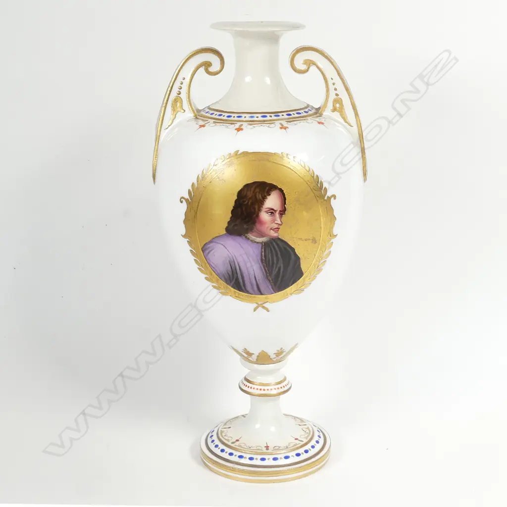 R. WORCESTER TWO HANDLED URN VASE KERR & BURNS Professional Repair H.210mm Image 1++