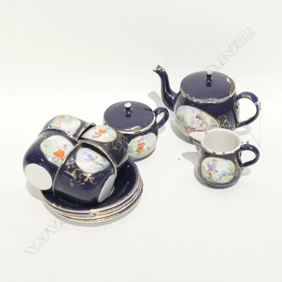 ANTIQUE ENAMEL CHILD'S TEASET