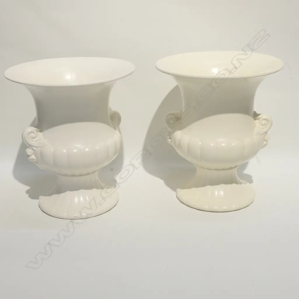 PAIR CROWN LYNN '593' VASES, ONE AF 230MM H Image 1++