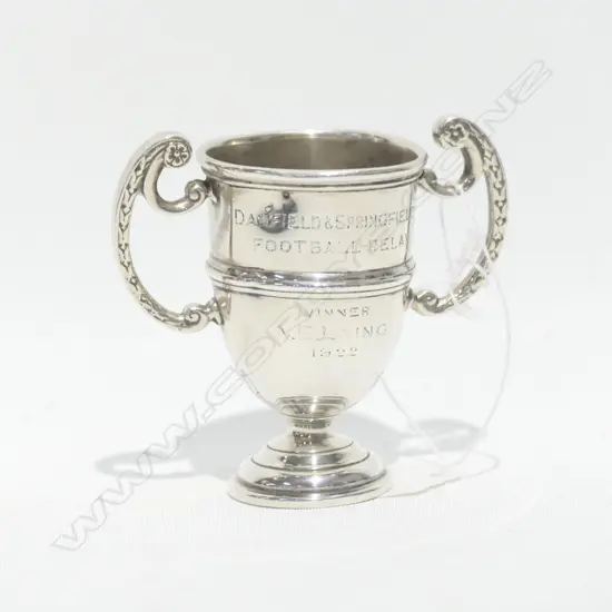 STG SILVER TROPHY 'DARFIELD & SPRINGFIELD FOOTBALL RELAY WINNER A. E. LAING 1922' 35MM H