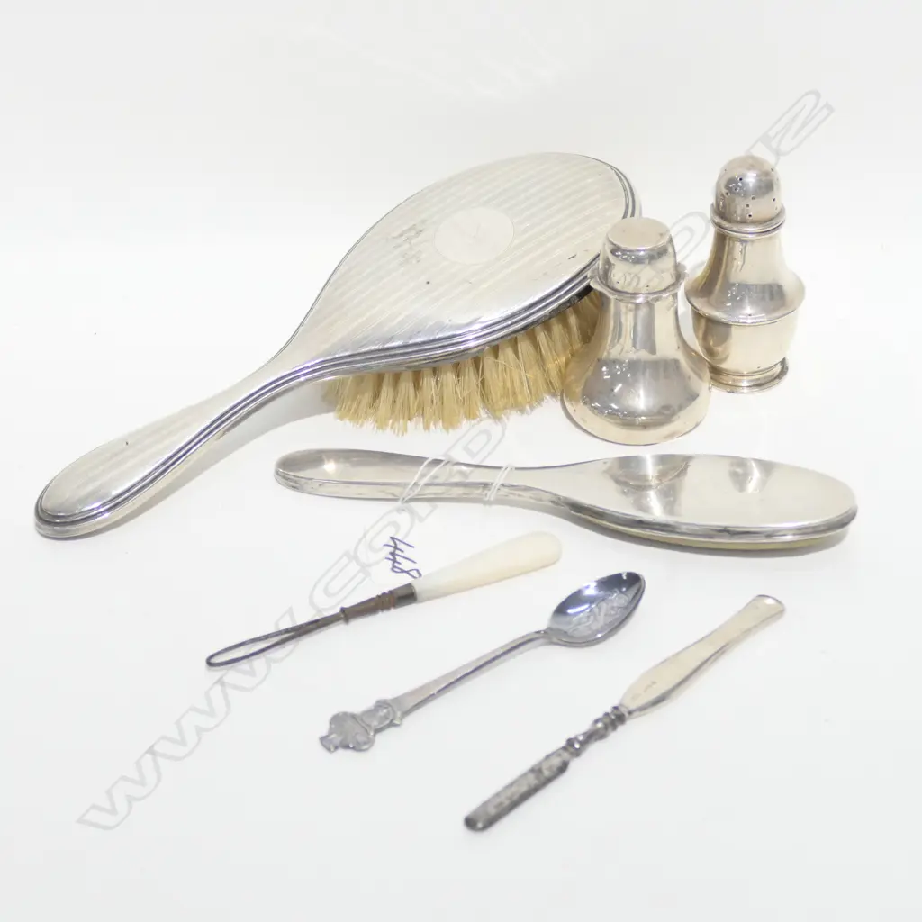 Brush - buff - two pepper shakers - Rolex spoon Image 1++