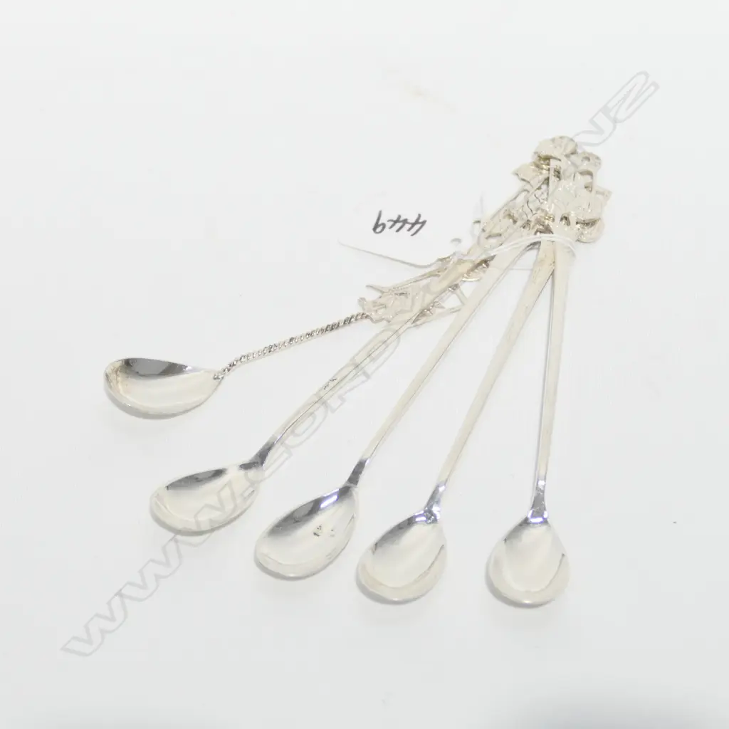 5 STG SILVER THAI SPOONS Image 1++