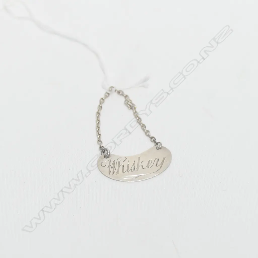 STG SILVER 'WHISKEY' LABEL, BIRMINGHAM 1927 Image 1++