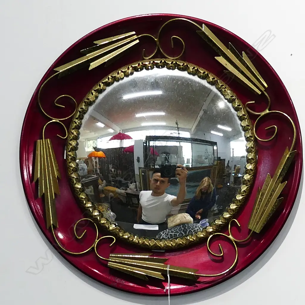 RETRO WALL MIRROR - ROUND CONVEX Image 1++