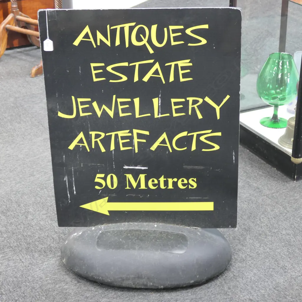 ANTIQUE SHOP FOOTPATH SIGN.... Image 1++