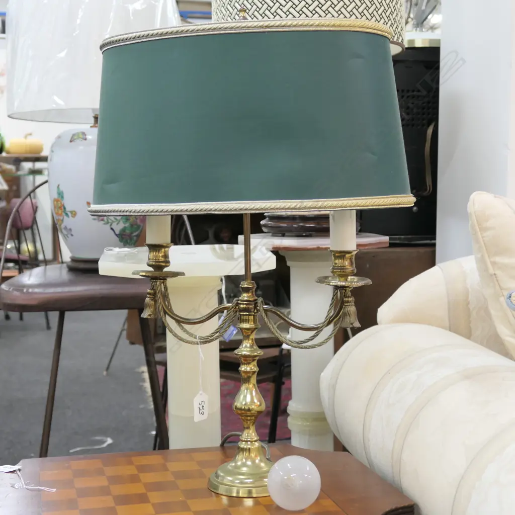 BRASS TWIN LIGHT SIDE LAMP H 530 MM Image 1++