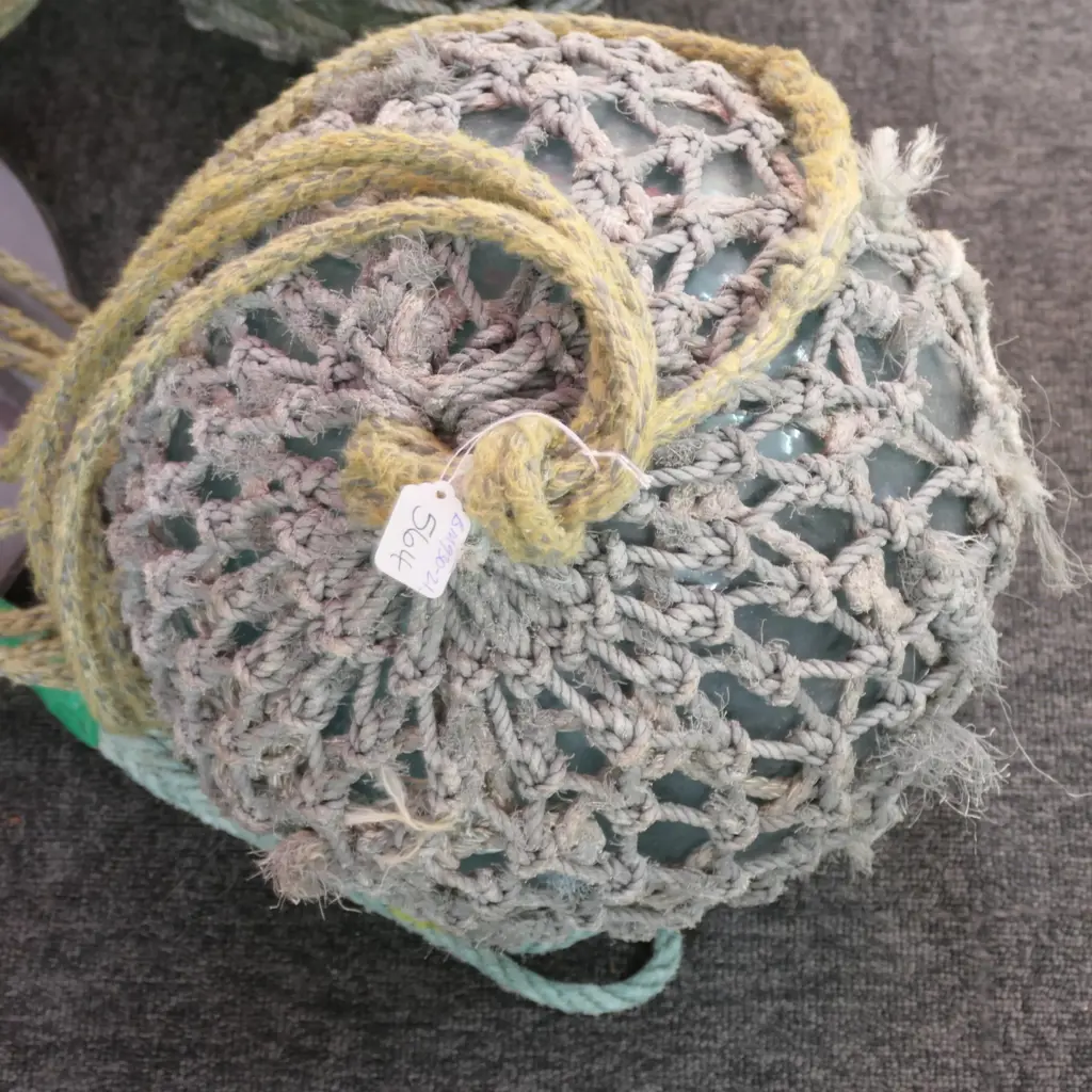 OLD GLASS FISHING NET FLOAT DIA.310mm Image 1++