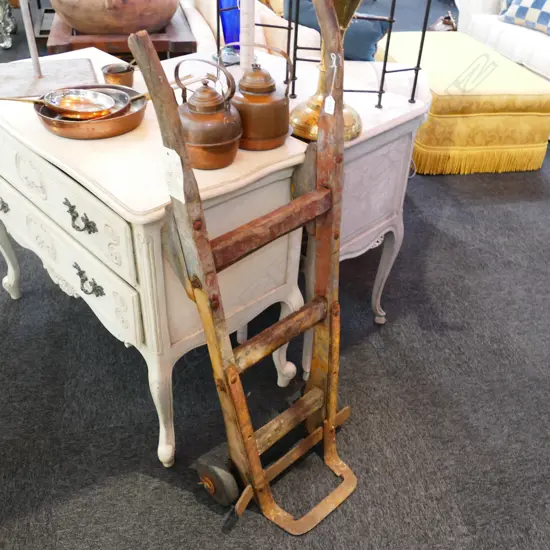 VINTAGE WOODEN HAND CART