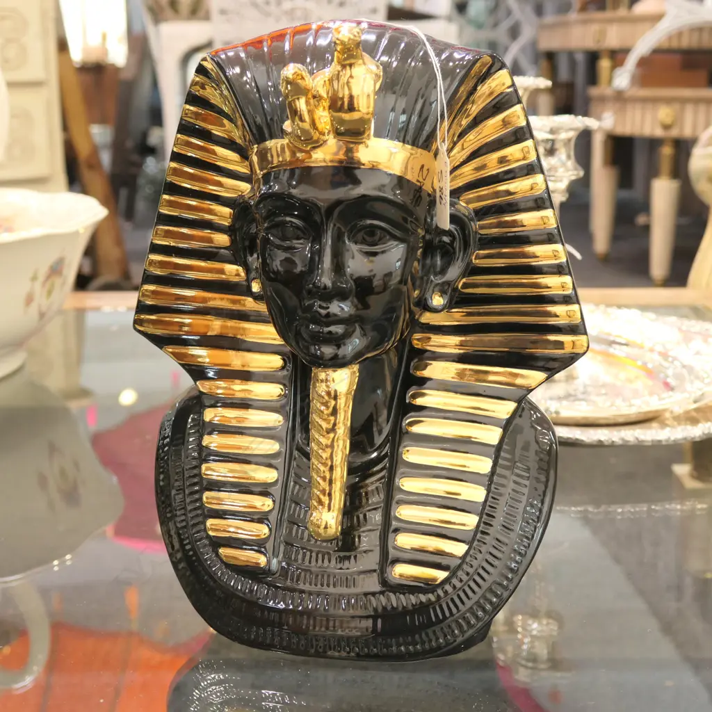 PORCELAIN BUST OF TUTANKHAMEN H 280 MM Image 1++