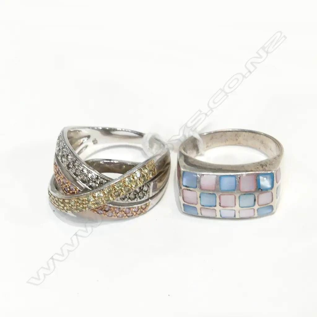 2 STG SILVER RINGS Image 1++