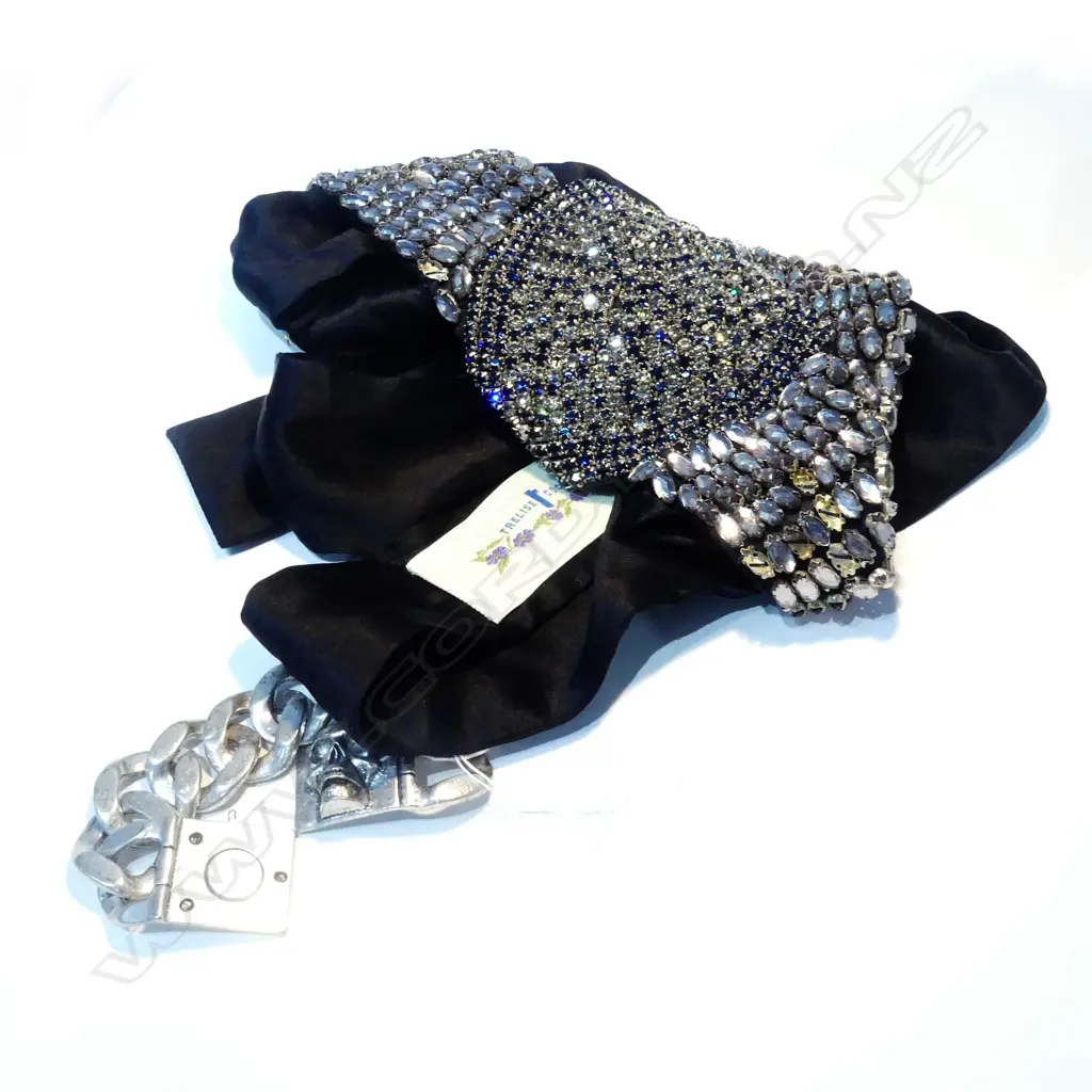 TRELISE COOPER EMBELLISHED SATIN BELT AF & TRELISE COOPER BRACELET Image 1++
