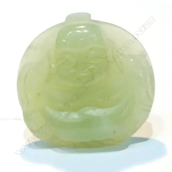 CARVED CHINESE GREEN JADE BUDDHA  L 0.50 MM