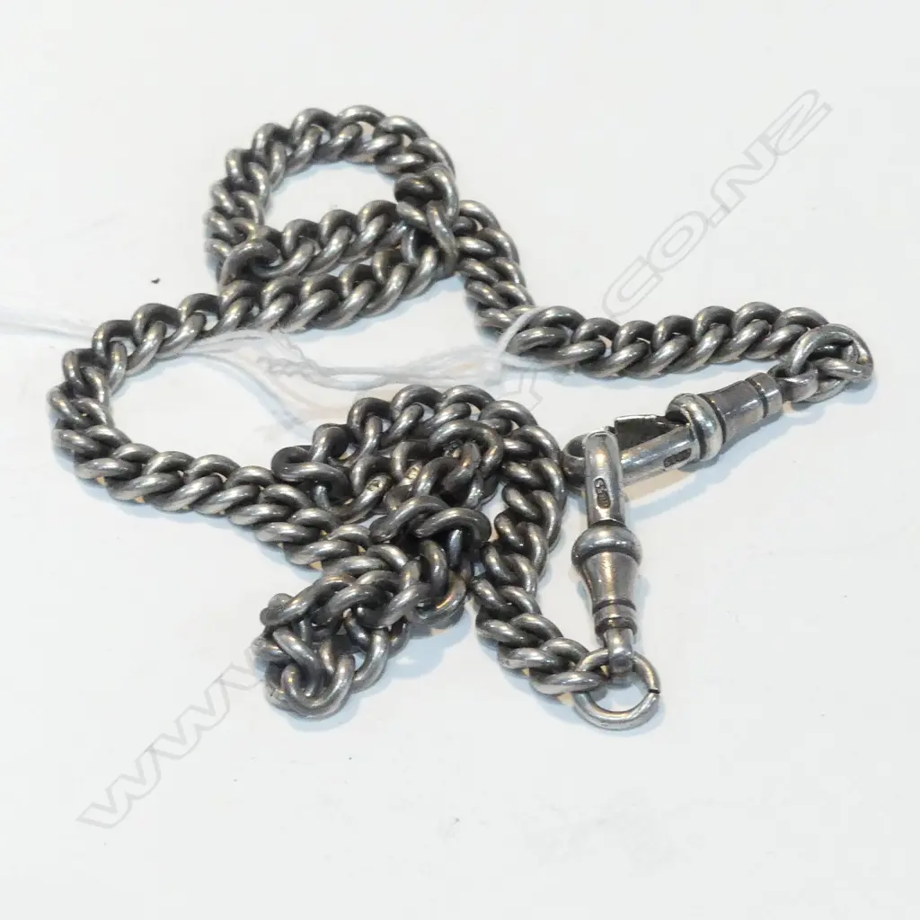 STG SILVER CHAIN,  C1913?   31.1GMS Image 1++
