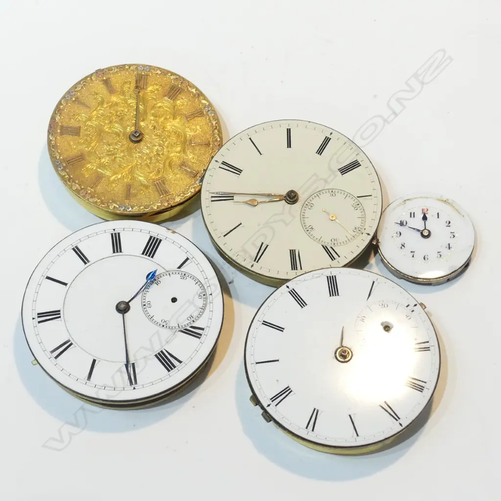 4 ASST POCKET WATCH MOVEMENTS + ONE Image 1++