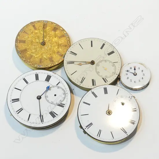 4 ASST POCKET WATCH MOVEMENTS + ONE
