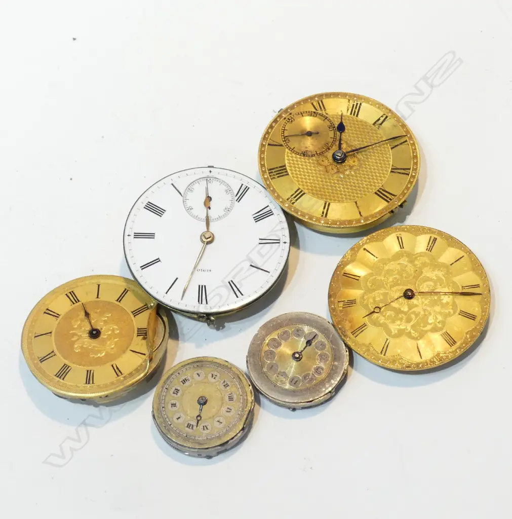 6 ASST WRIST AND POCKET WATCH MOVEMENTS Image 1++