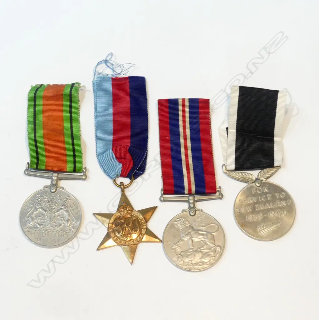 WWII WAR MEDAL,1939-45 STAR, DEFENSE MEDAL & NZ SERVICE MEDAL  Image 1++