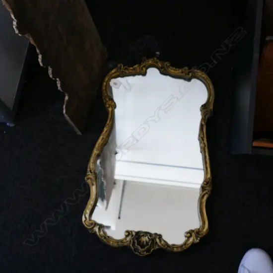 GILT FRAMED MIRROR H 600 MM