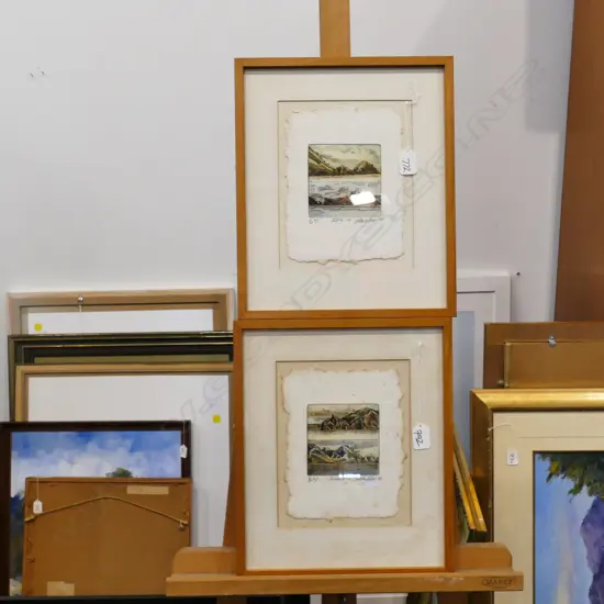 STANLEY PALMER - TWO ETCHINGS - 'RAKUTU III & III' AND 'RAKUTU I & II' 1978 EACH 100 X 100