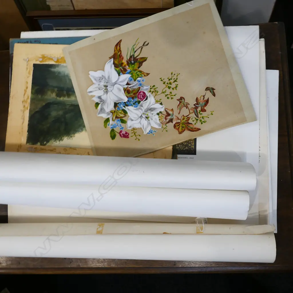 COLLECTION OF ORIGINAL PAINTINGS & PRINTS Image 1++