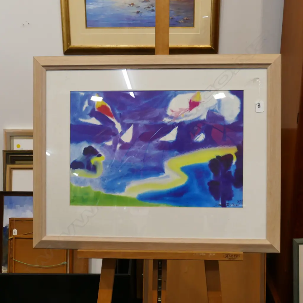 JANE EVANS, PRINT, KITE DAY, SUMMER, NELSON 1988 Image 1++