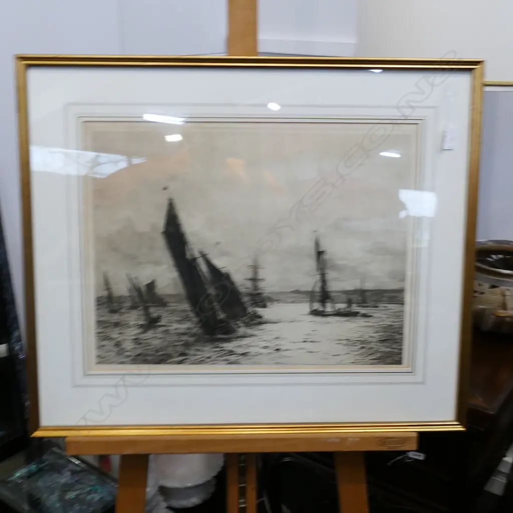 WILLIAM LIONEL WYLIE ETCHING 'A STIFF BREEZE....  Image 1++