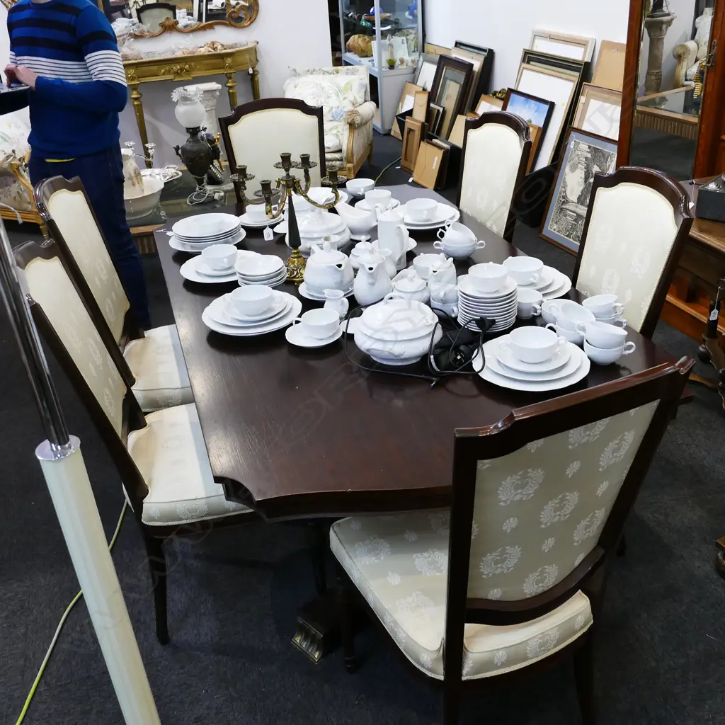 MAHOGANY 7 PC DINING SUITE L 1800 MM Image 1++