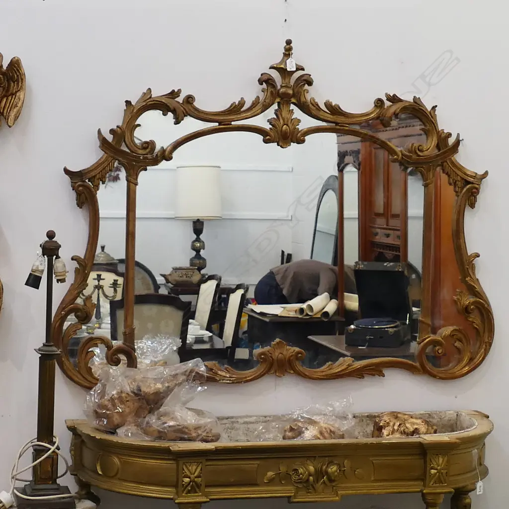 GORGEOUS ITALIAN OVER-MANTLE MIRROR H 1000MM W 1350MM Image 1++