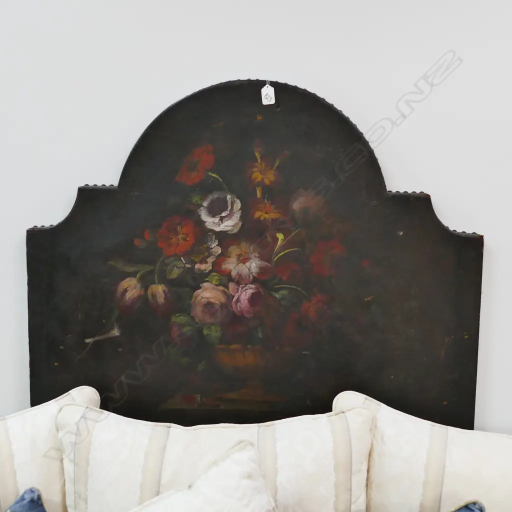 VINTAGE BLACK PAINTED BED ENDS 920MM W 1500MM H Image 1++